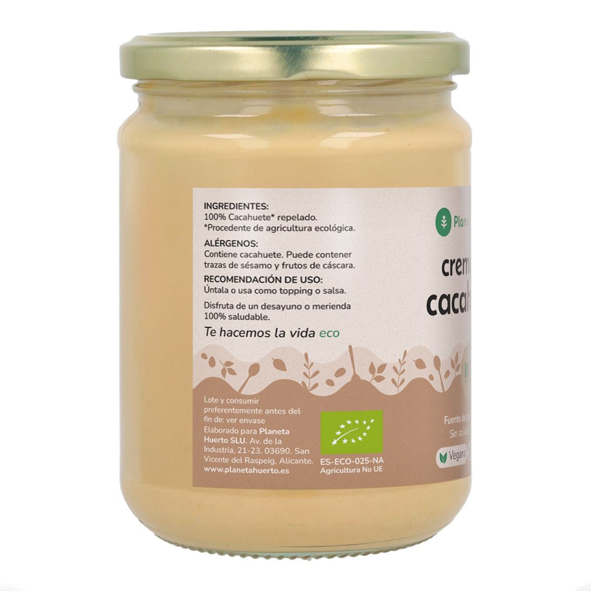 Crema de Cacahuetes ECO Planeta Huerto 350gr