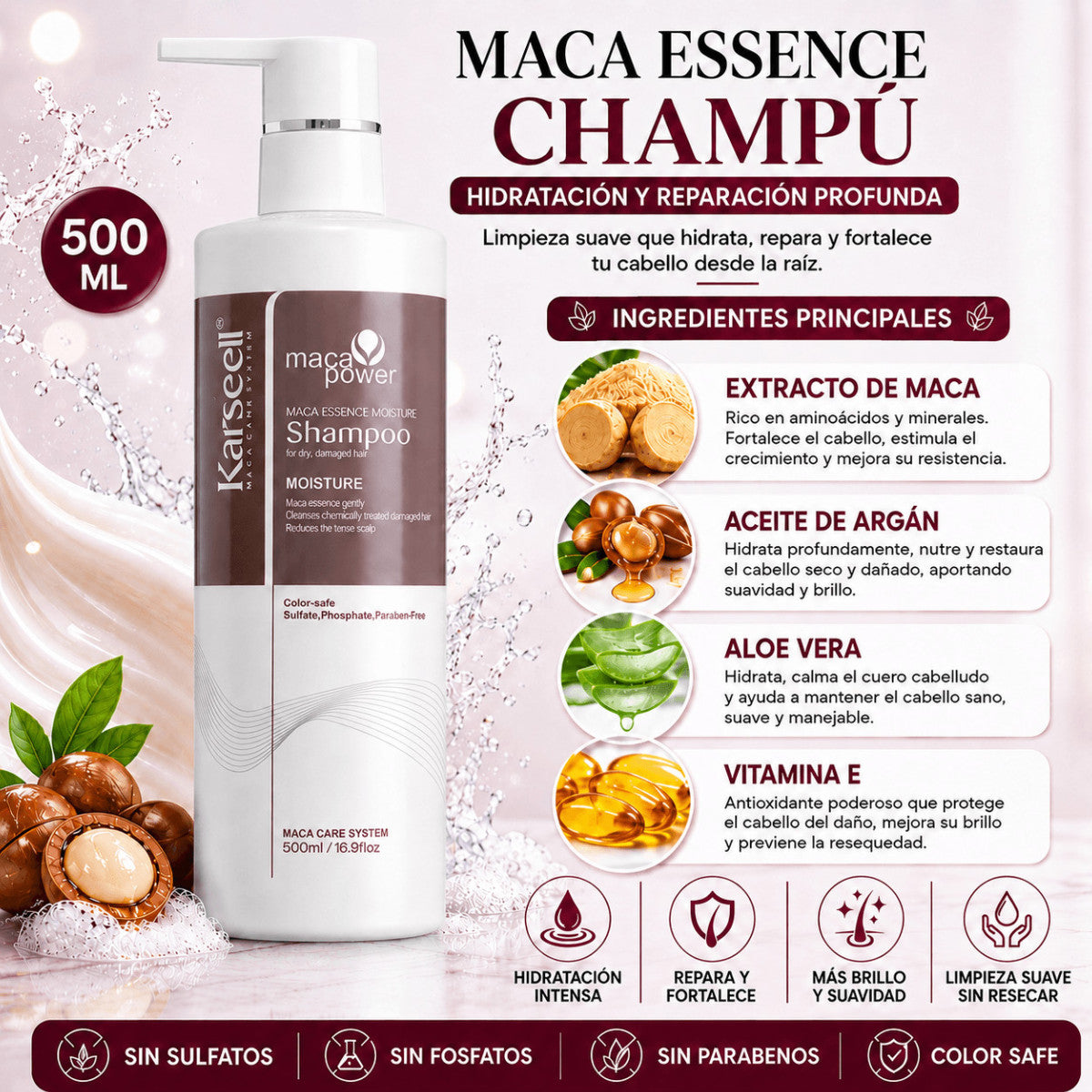 Champú Maca Essence Karseell 500 ml