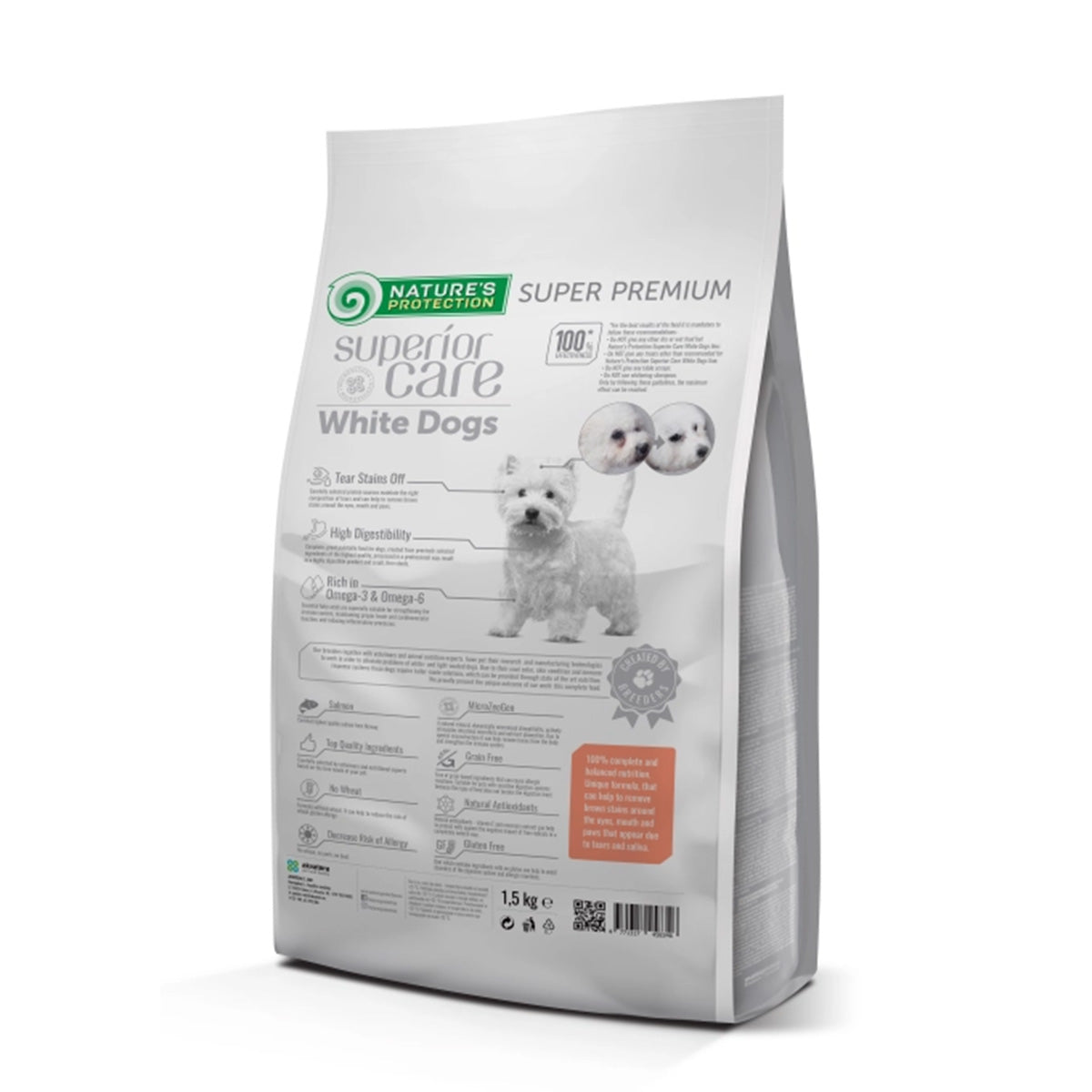 Pienso perros razas pequeñas con salmón White Coat 1,5 kg Nature's Protection