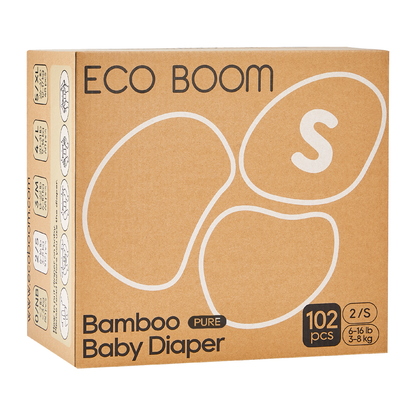 Pañal de Bambú Pure Premium ECO BOOM T2/S (3 a 8 Kg) 34 uds