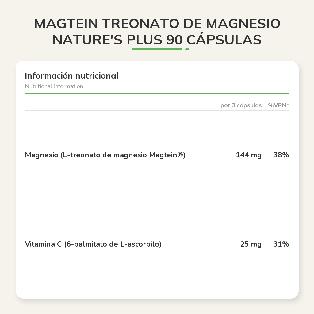 Información nutricional