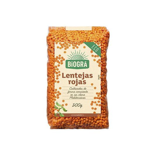 Lentejas Rojas para Purés Bio 500 g Biográ
