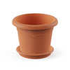 Pack maceta redonda con plato color terracota Terra 20 x 15 cm