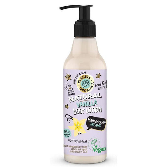 Loción corporal natural de vainilla madagascar dreams Skin Super Good 250ml