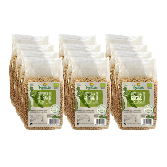 Pack 12x Proteína de guisante texturizada Vegetalia 250gr