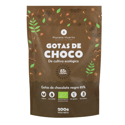 Gotas de Chocolate 85% cacao ECO Planeta Huerto 200 g