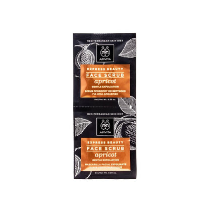 Gel de exfoliación albaricoque Express Beauty Apivita 2 x 8 ml