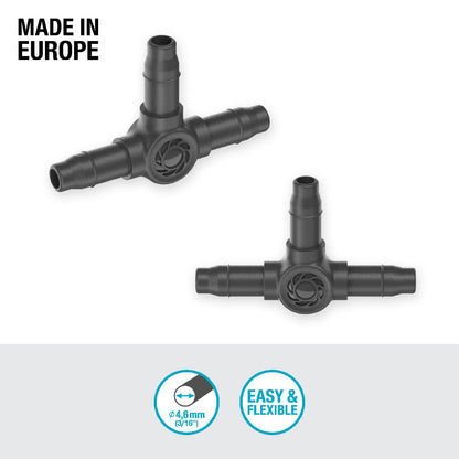 Pieza en T 4.6 mm (3/16") Microdripsystem Gardena