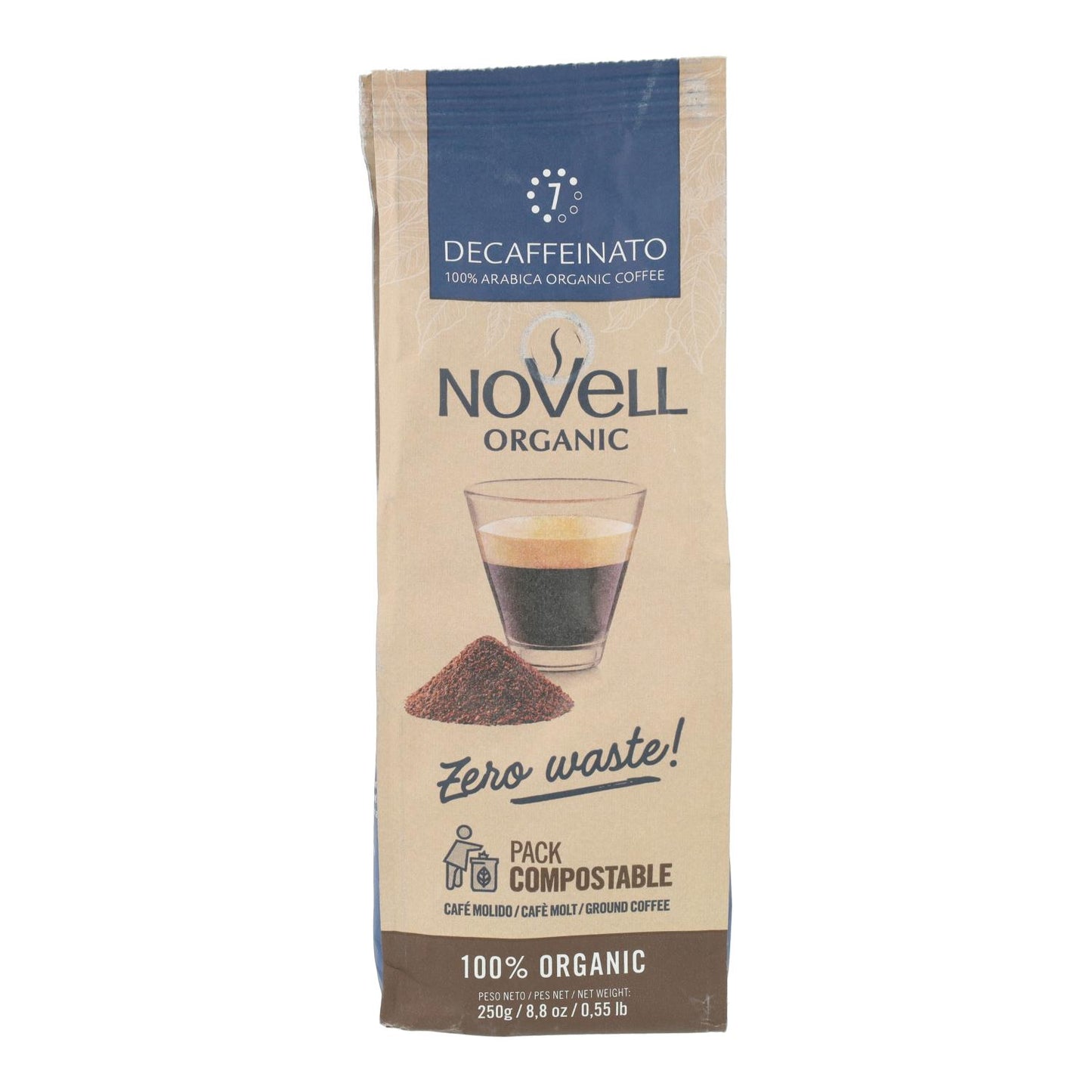 Pack 12x Café molido ECO descafeinado 250 g