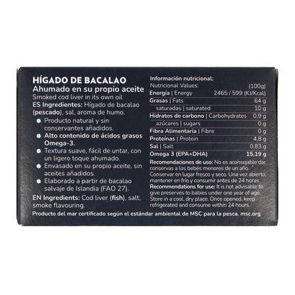 Pack 12x Hígado de bacalao en su propio aceite Planeta Huerto 120 g