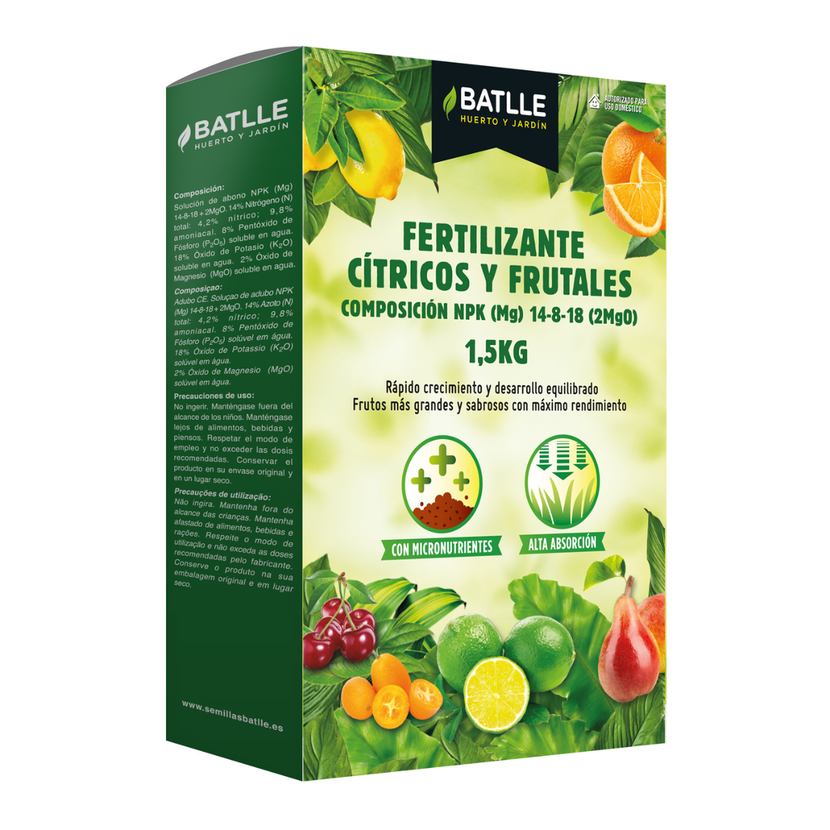 Fertilizante cítricos y frutales Batlle 1,5 kg