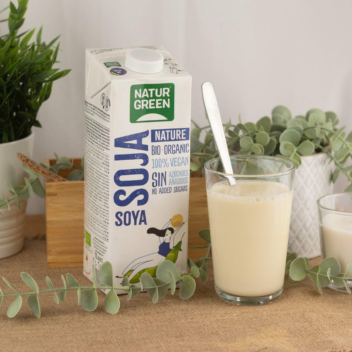 Pack 6 x Bebida de Soja Nature sin Azúcares NaturGreen 1 L