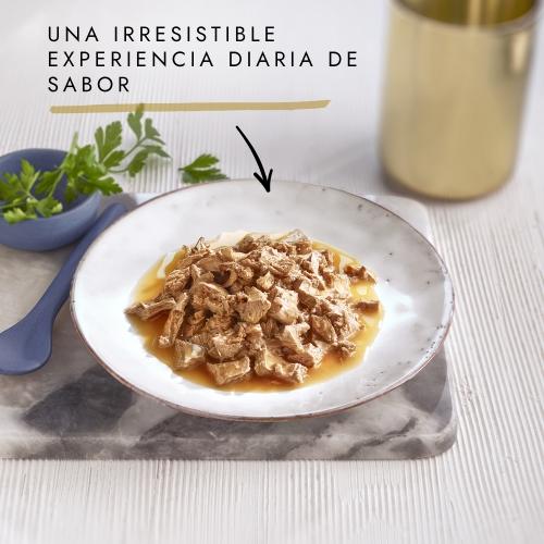GOURMET PERLE Delicias en Salsa Pollo Buey (4x85g)