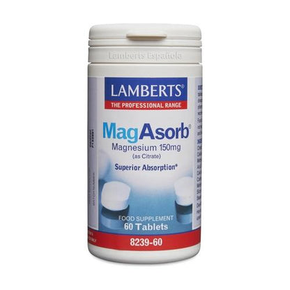 MagAsorb Magnesio biodisponible - Lamberts, 60 tabletas