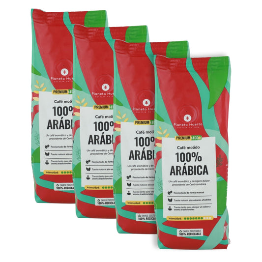 Pack 4xCafé molido Eco 100% Arábica Planeta Huerto 250 g