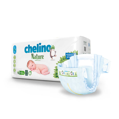 Pack 6x Pañales T1 1-3 kg Chelino Nature 28 Uds