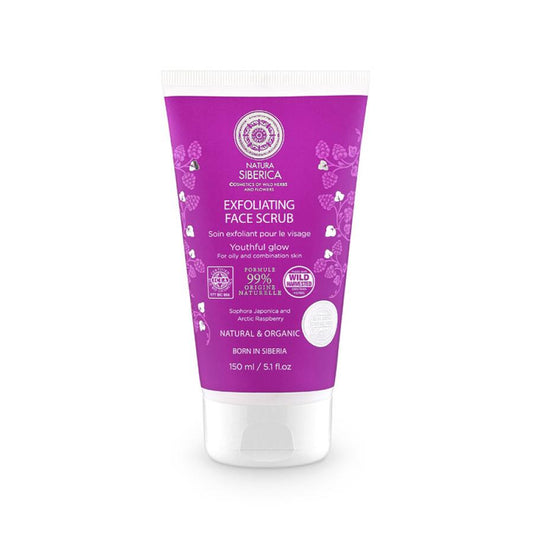Peeling facial exfoliante piel grasa/mixta brillo juvenil Natura Sibérica, 150 ml