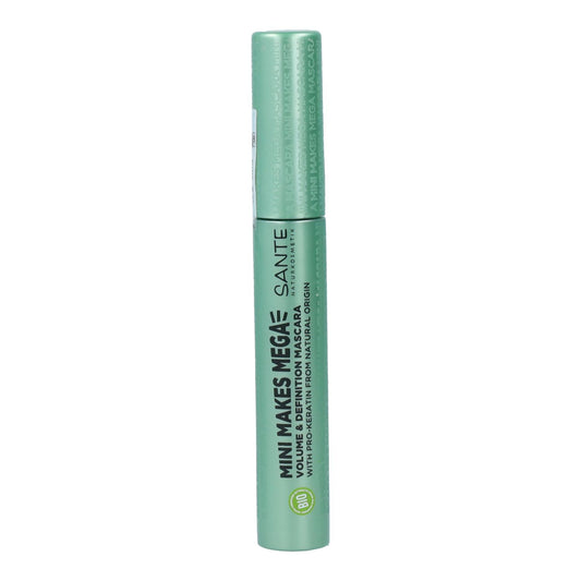 Máscara pestañas mini makes mega 01 black 8 ml Sante
