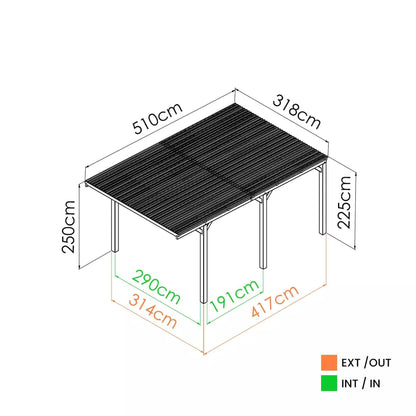 Cochera Victor 322x511xH252 cm