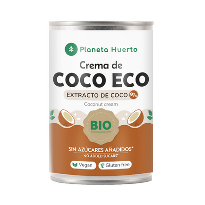Crema de coco concentrada 91% para cocinar ECO Planeta Huerto 400 ml