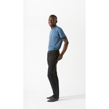 Camiseta azul de algodón orgánico hombre Minimalism