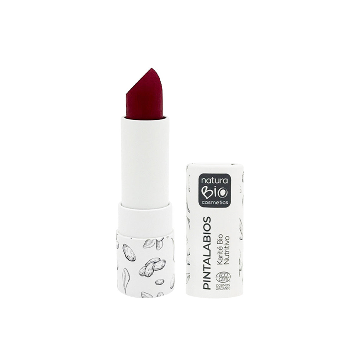 Pintalabios 04 Clavel Giralda, Hidratante y Nutritivo con Manteca de Karité, NaturaBio Cosmetics, 3.5g
