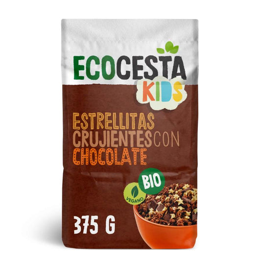 Estrellitas de Cereales Crujientes con Chocolate Bio KIDS Ecocesta 375 gr