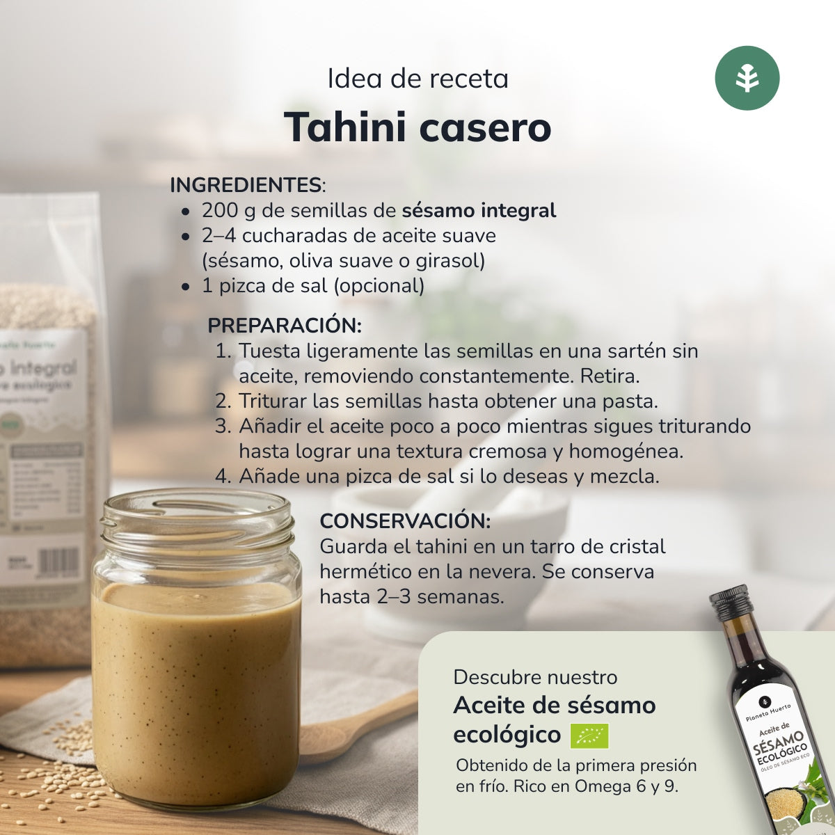 Sésamo integral crudo ECO Planeta Huerto 2,5 kg