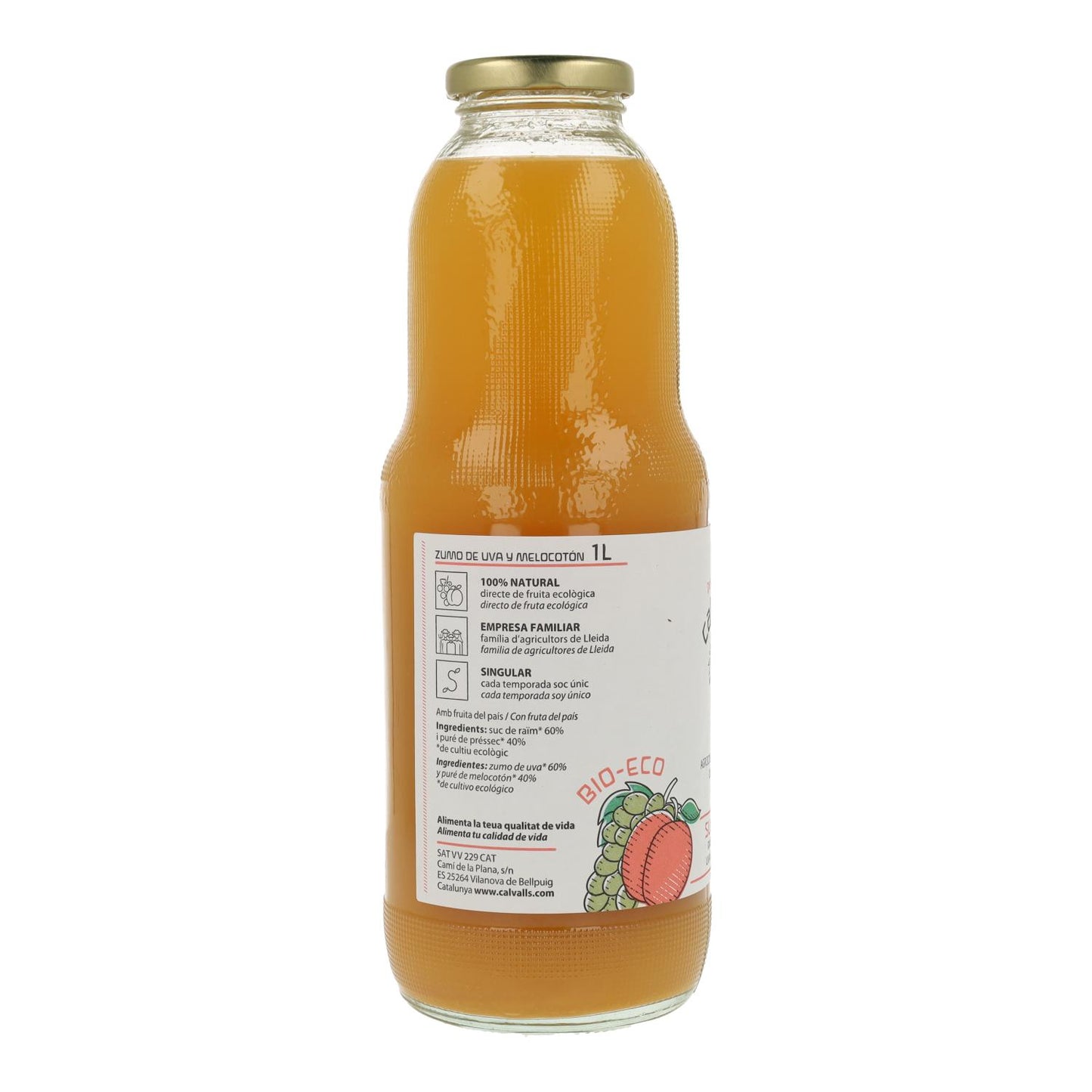 Zumo de Melocotón y Uva ECO Cal Valls