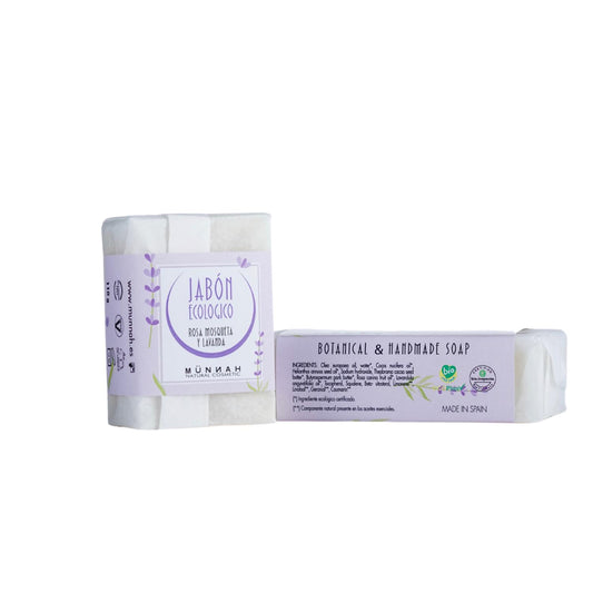 Jabón Rosa Mosqueta y Lavanda Münnah 115 g