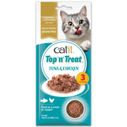 Catit Top 'N Treat, Atún y Pollo, 3x60g