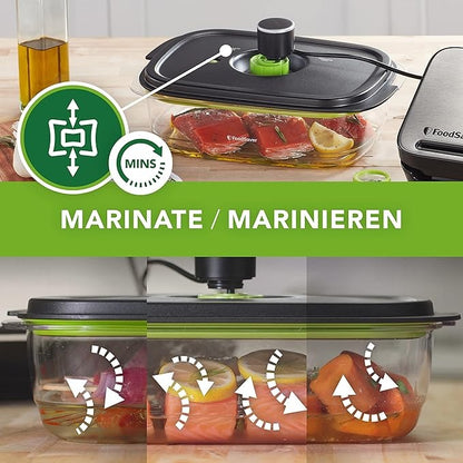 Pack de 2 recipientes de envasado al vacío New Fresh Container 0,7+1,2L FFC025X  Foodsaver