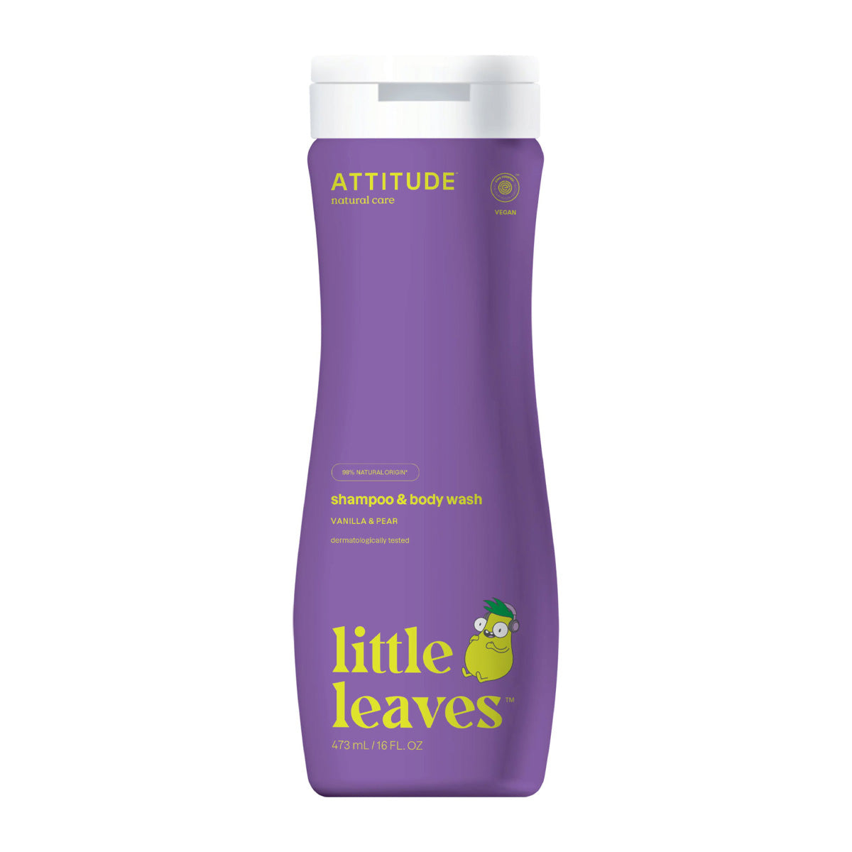 Gel y champú Little Leaves eco para niños Attitude 473 ml