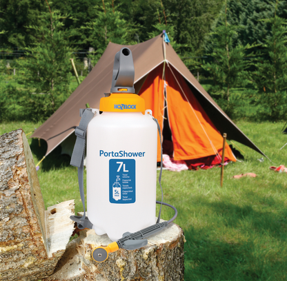 Portashower especial camping ducha lavado de animales Hozelock