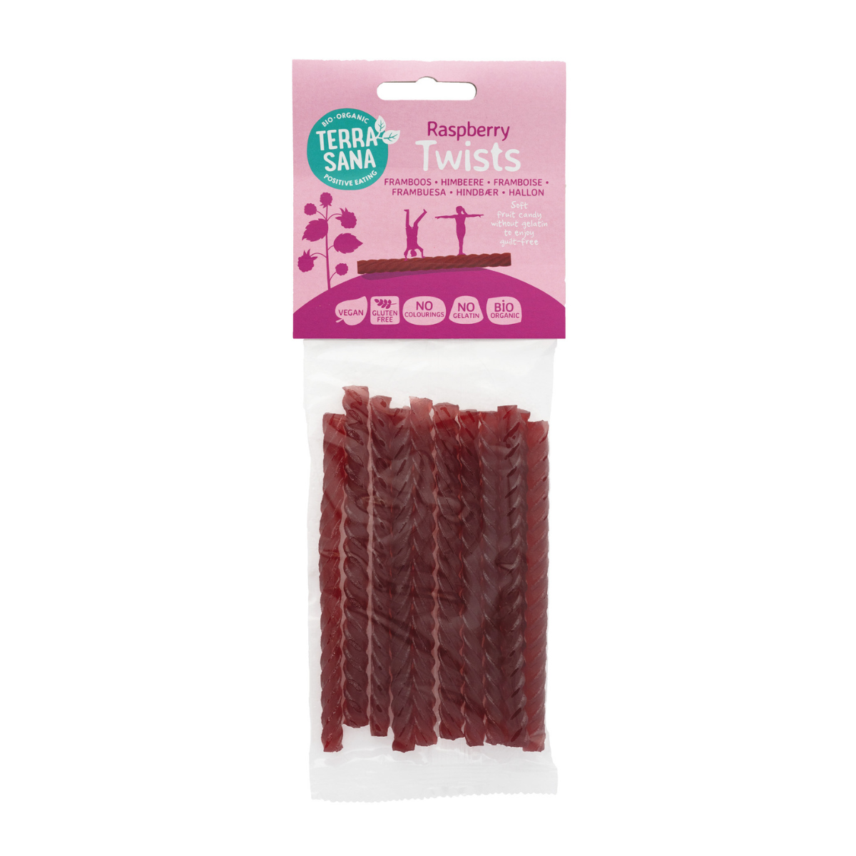 Twists frambuesa Terrasana 75 g