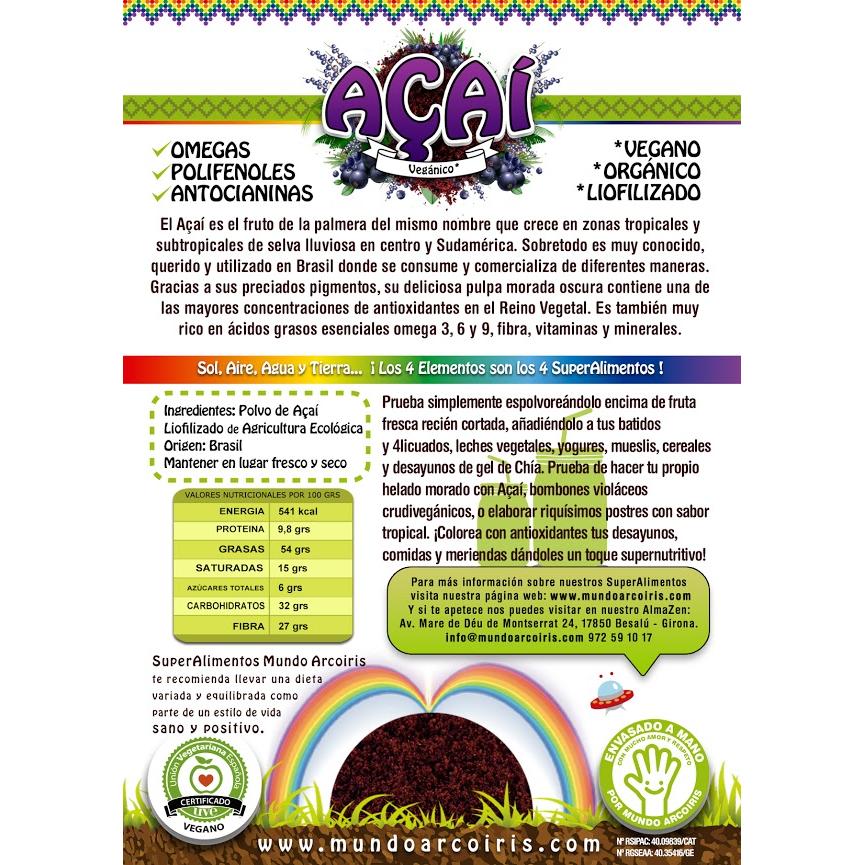 Açai ecológico Mundo Arcoiris