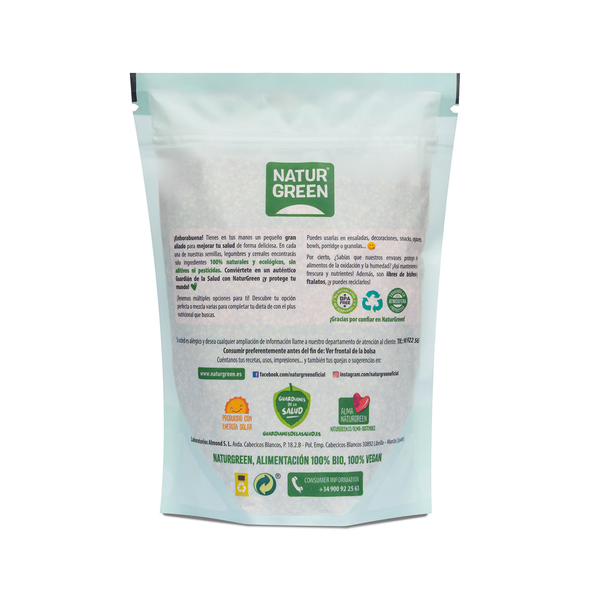 Semillas de Sésamo Crudo Bio, NaturGreen, 400 gr