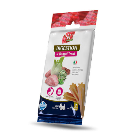 N&D Quinoa Canine Dental Treat Digestion razas mini 60 g 7 ud
