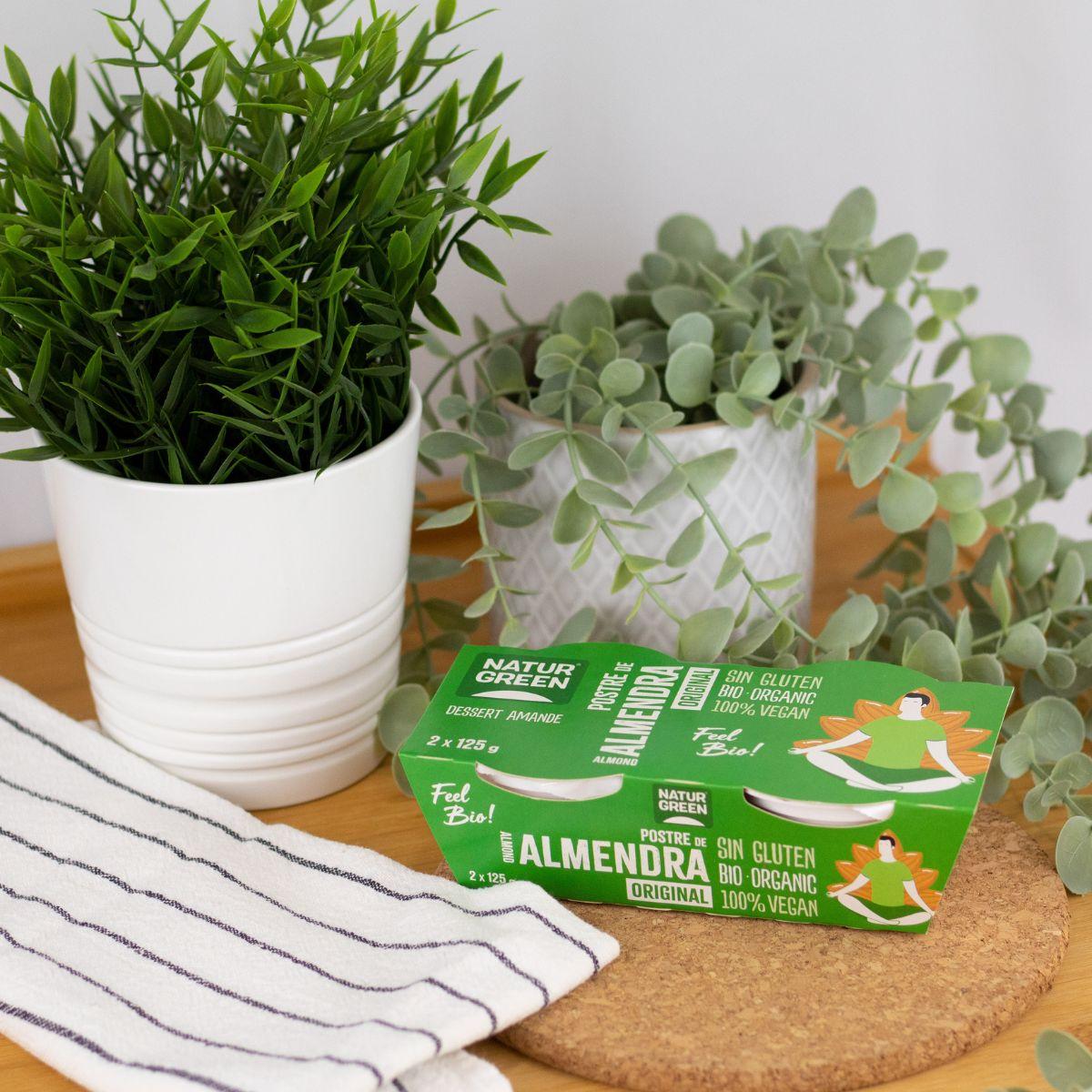 Postre de Almendra Vanilla NaturGreen, 2 X 125 g