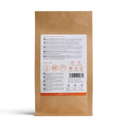 Tableta de pasta dental mineral de naranja, Georganics 720 unidades
