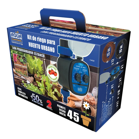 Kit de riego mesas de cultivo con programador Aqua Control