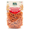 Fusilli de lenteja roja sin gluten bio Sol Natural 300 g