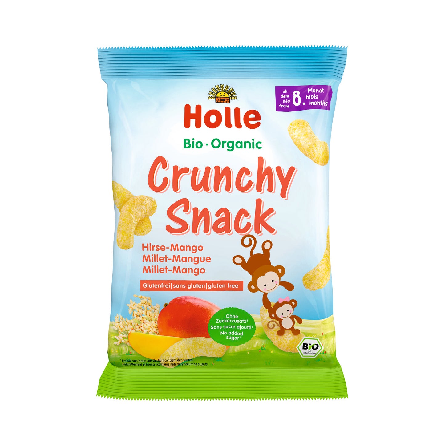 Snack de Mijo y Mango Bio para Bebés a partir 8 meses Holle 25gr