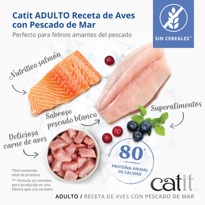 Pienso para gatos adultos con pescado de mar Recipes 2 kg Catit