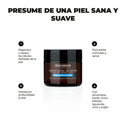 Crema facial argan noche Arganour BIO 50 ml