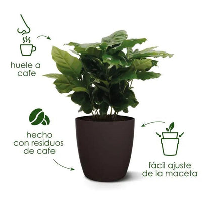 Macetero reciclado Coffee Collection Round Elho 18 cm