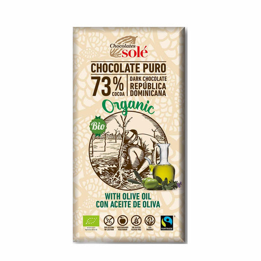 Chocolate Negro con aceite de oliva Solé, 100g