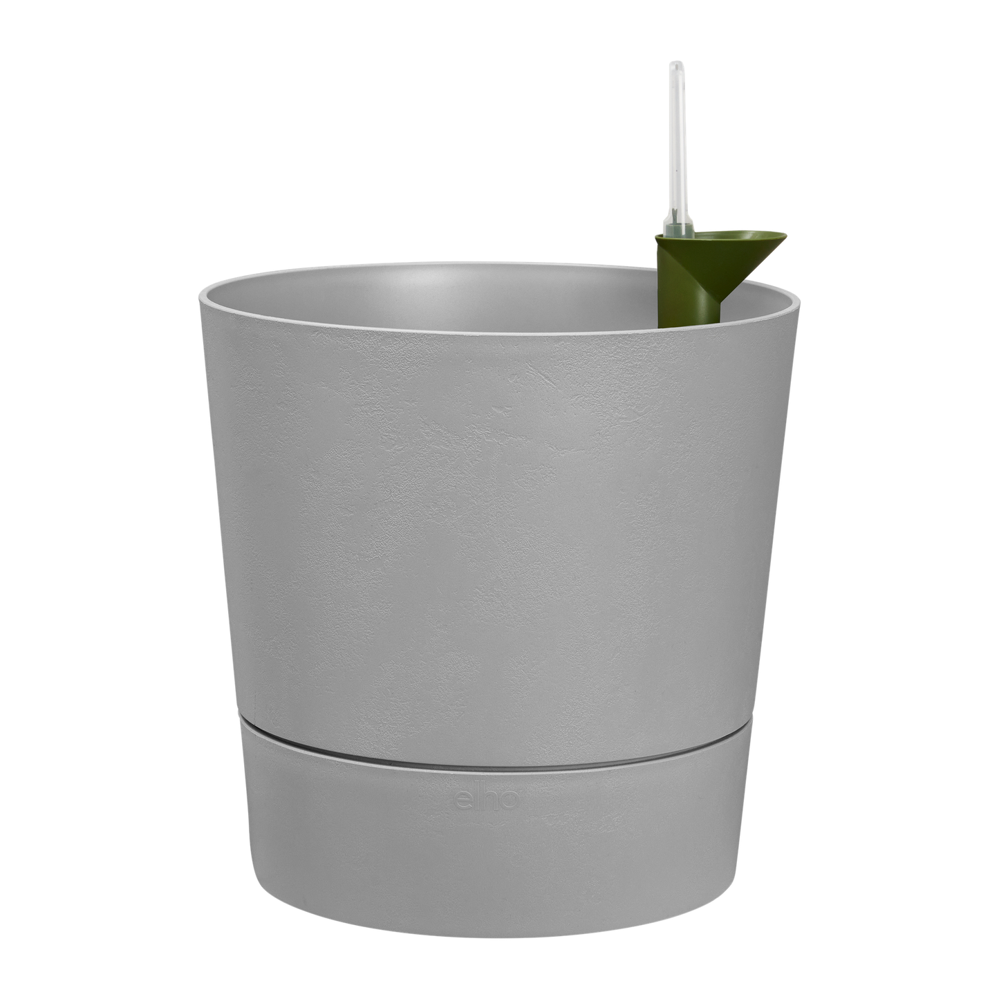Macetero con autoriego Greensense Aquacare Round Elho 30 cm light concrete