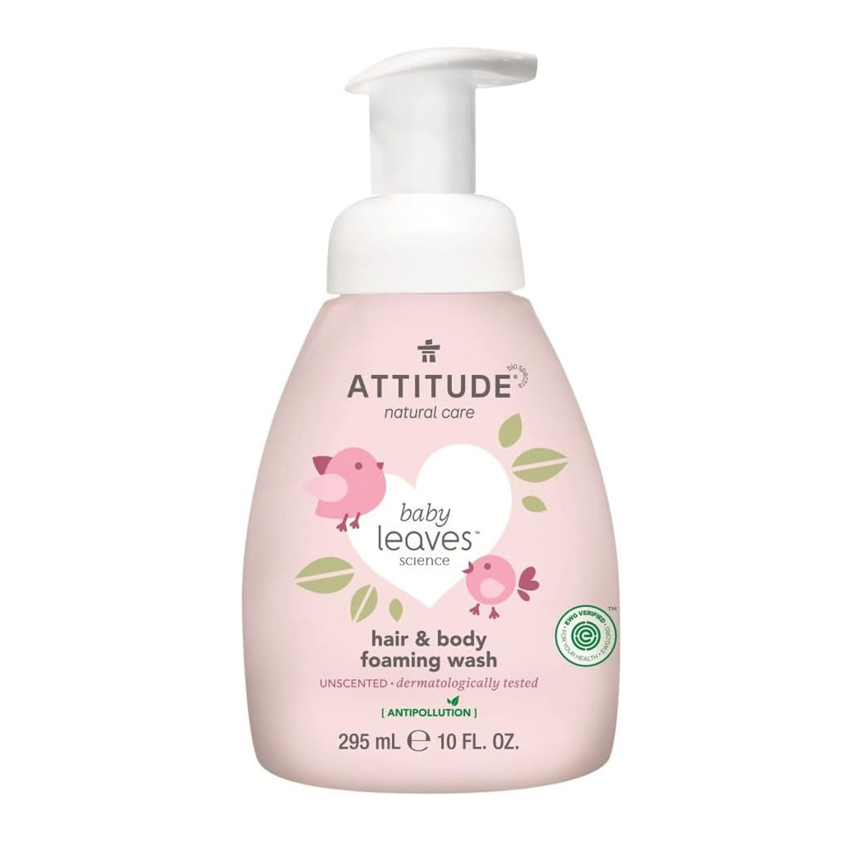 Champú y Gel bebés eco 2 en 1 sin fragancia Attitude 295 ml