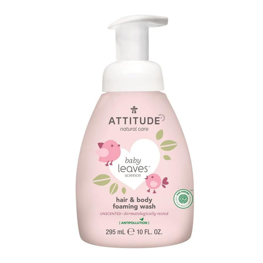 Champú y Gel bebés eco 2 en 1 sin fragancia Attitude 295 ml